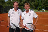 Bezirksmeister Erhard Große (li.) hier im Bild mit seinem Doppelpartner Uwe Zielinski.